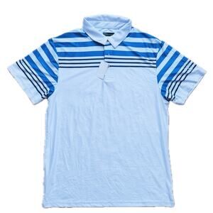 NWT Mens PGA TOUR Terrain Golf Polo Large Bright White Athletic Performance